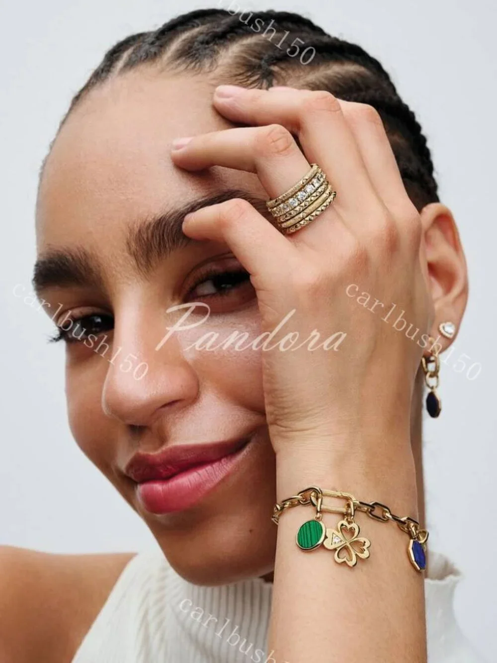 Pandora Sparkling Elevated Heart Stud Earrings